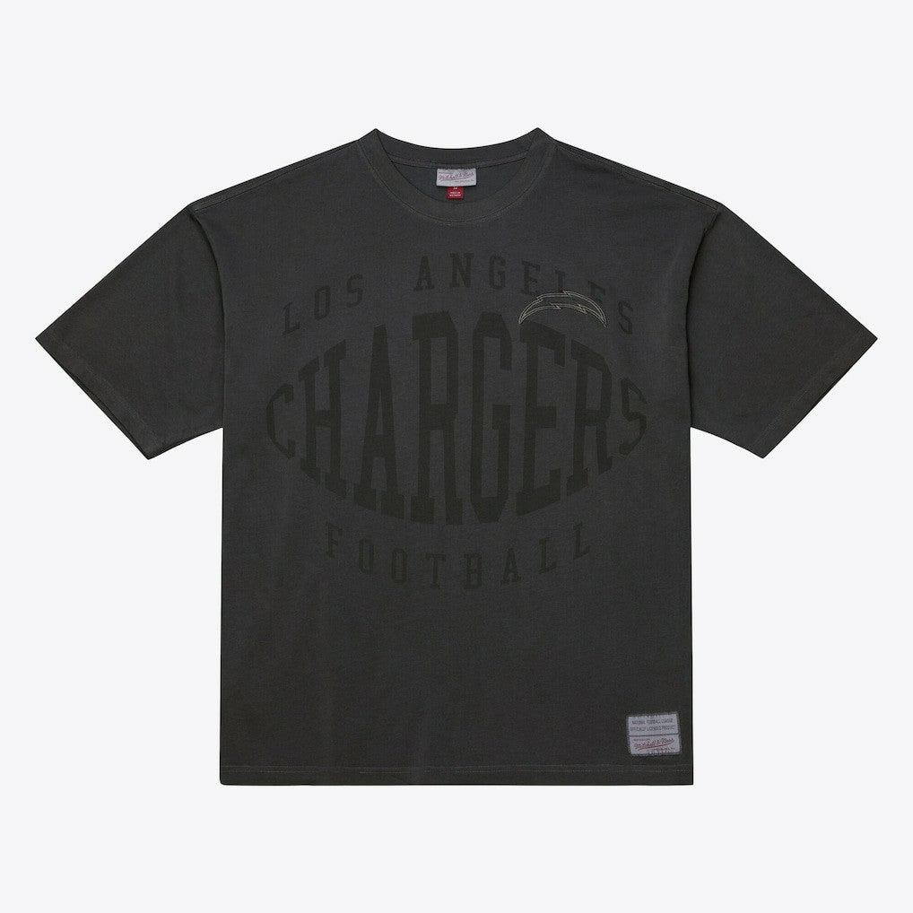 Los Angeles Chargers Downtown Collection Premium T-Shirt Black | Mitchell & Ness
