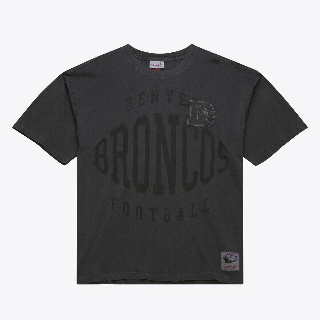 Denver Broncos Downtown Collection Premium Vintage Logo T-Shirt Black | Mitchell & Ness