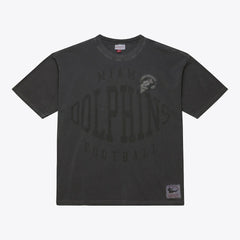 Miami Dolphins Downtown Collection Premium Vintage Logo T-Shirt Black | Mitchell & Ness