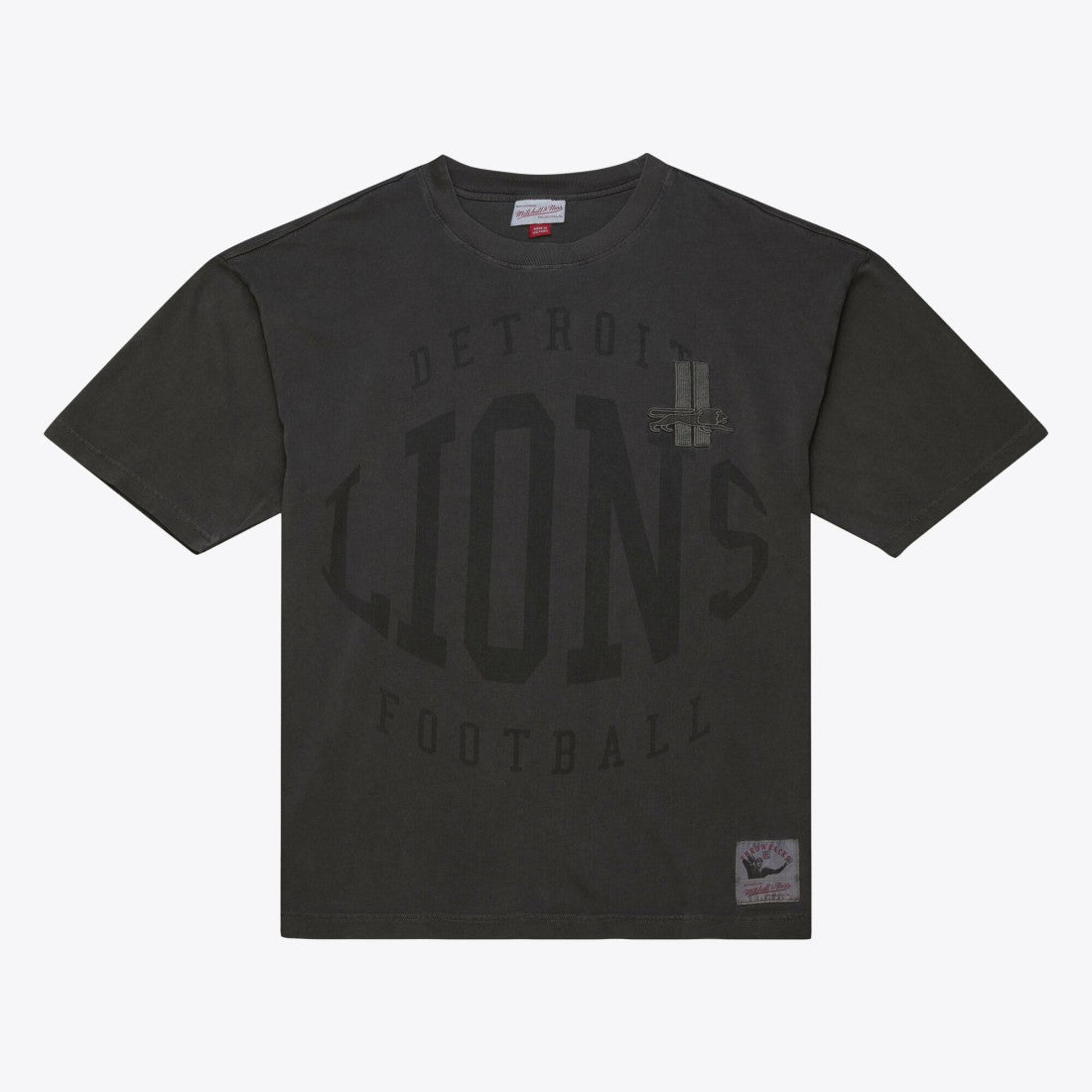 Detroit Lions Downtown Collection Premium Vintage Logo T-Shirt Black | Mitchell & Ness