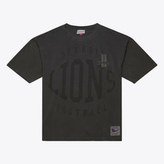 Detroit Lions Downtown Collection Premium Vintage Logo T-Shirt Black | Mitchell & Ness