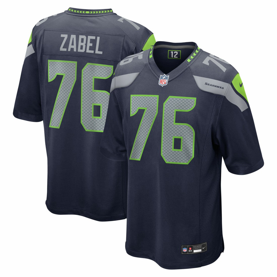 Grey Zabel Seattle Seahawks 2025 NFL Draft First Round Pick Game Jersey College Navy | Nike for Sale
