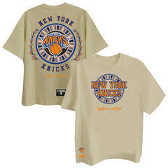 New York Knicks Two Hype Worldwide Collection Premium T-Shirt Khaki - NBA
