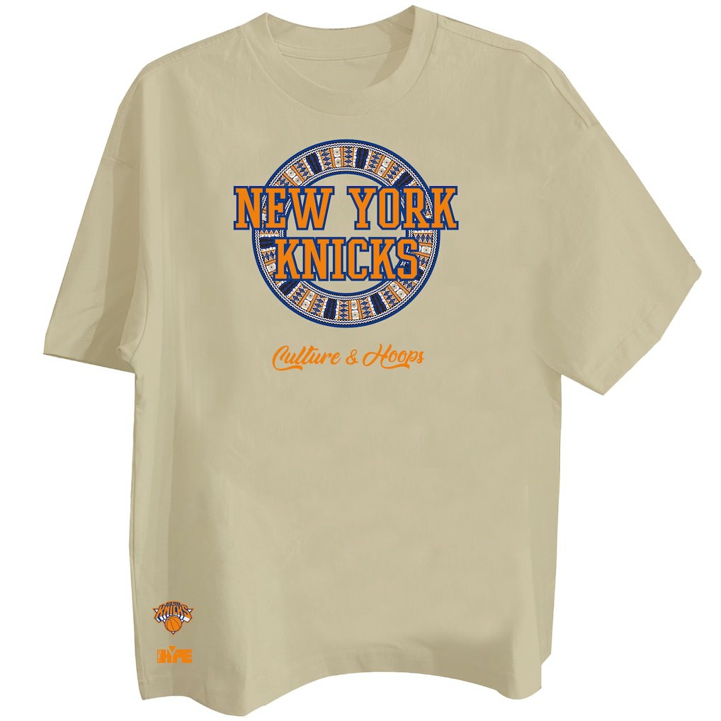 New York Knicks Two Hype Worldwide Collection Premium T-Shirt Khaki - NBA