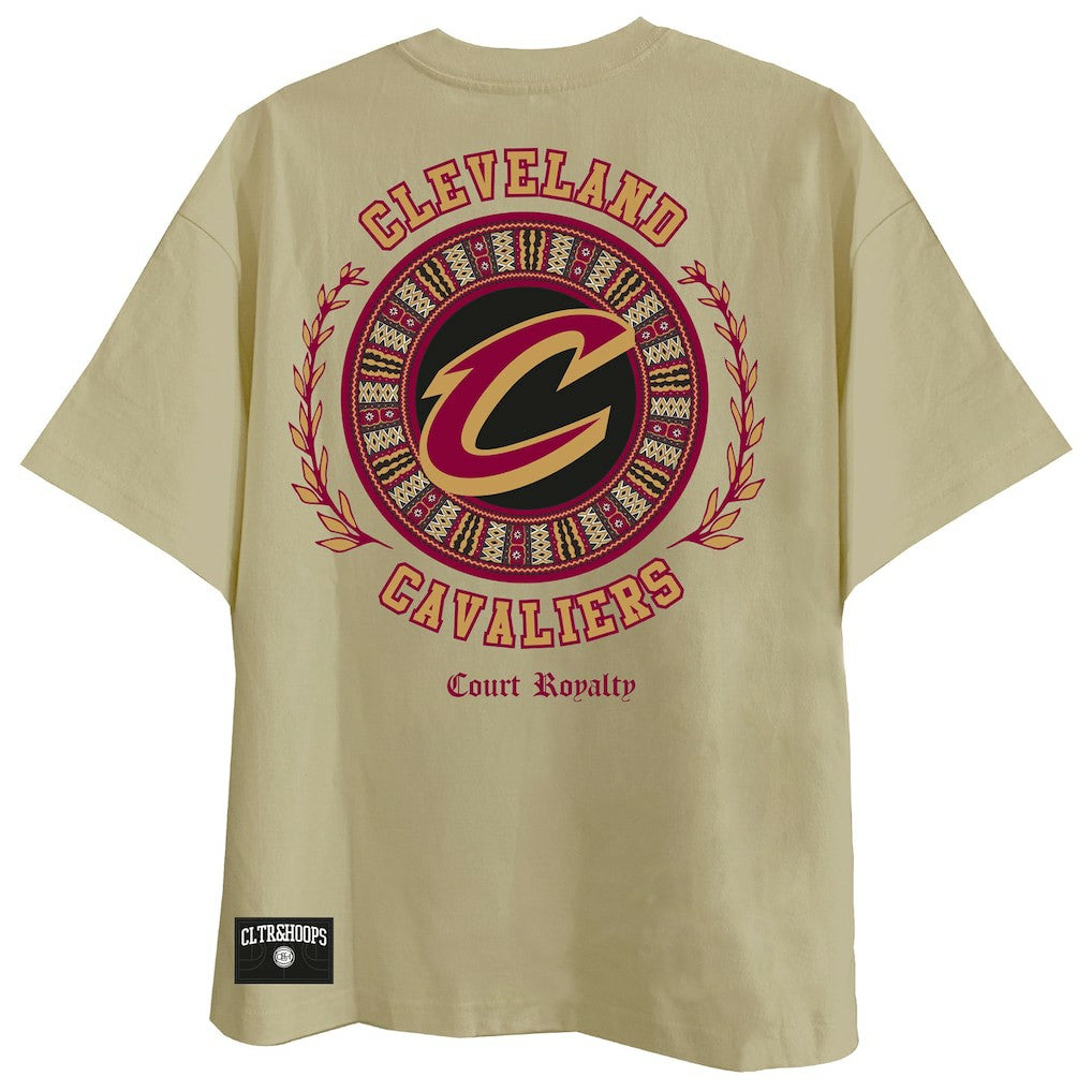 Cleveland Cavaliers Two Hype Worldwide Collection Premium T-Shirt Khaki - NBA