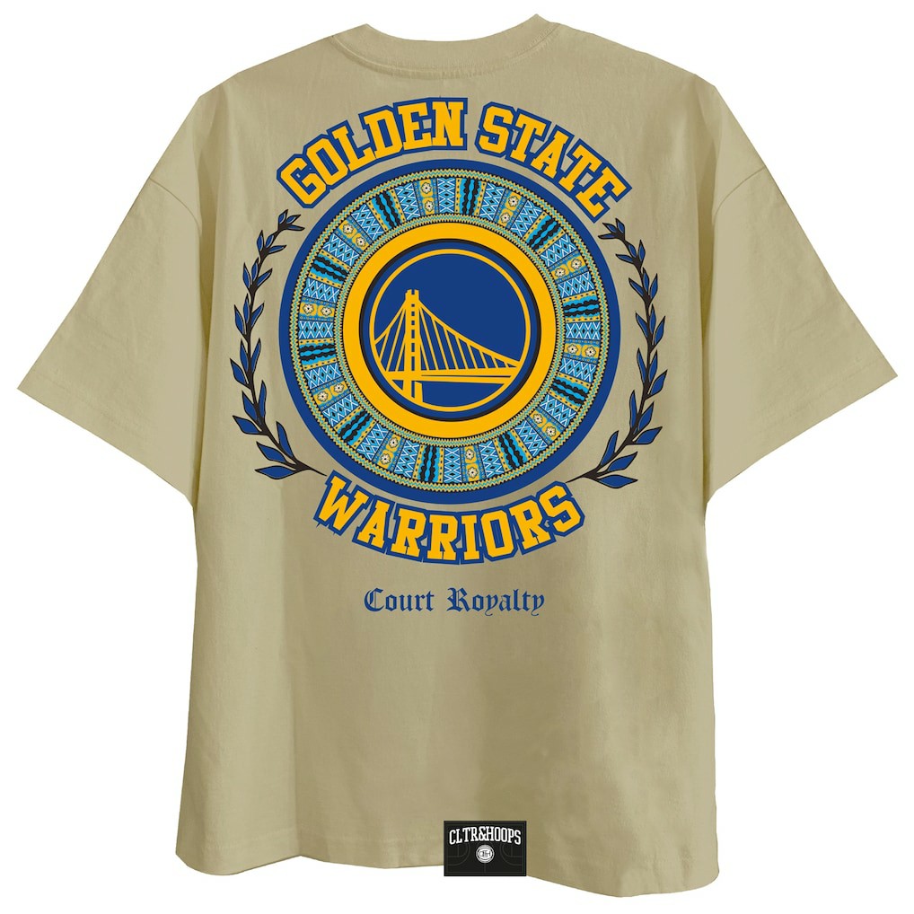 Golden State Warriors Two Hype Worldwide Collection Premium T-Shirt Khaki - NBA