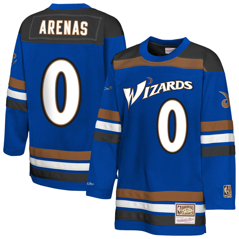 Gilbert Arenas Washington Wizards Youth Maxxed Out 2.0 Fashion Hockey Jersey Blue - NBA