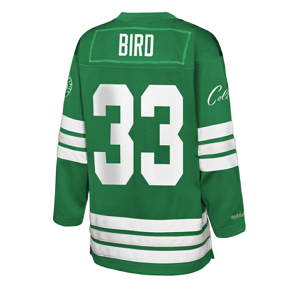 Larry Bird Boston Celtics Youth Maxxed Out 2.0 Fashion Hockey Jersey Kelly Green - NBA