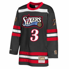 Allen Iverson Philadelphia 76ers Youth Maxxed Out 2.0 Fashion Hockey Jersey Black - NBA