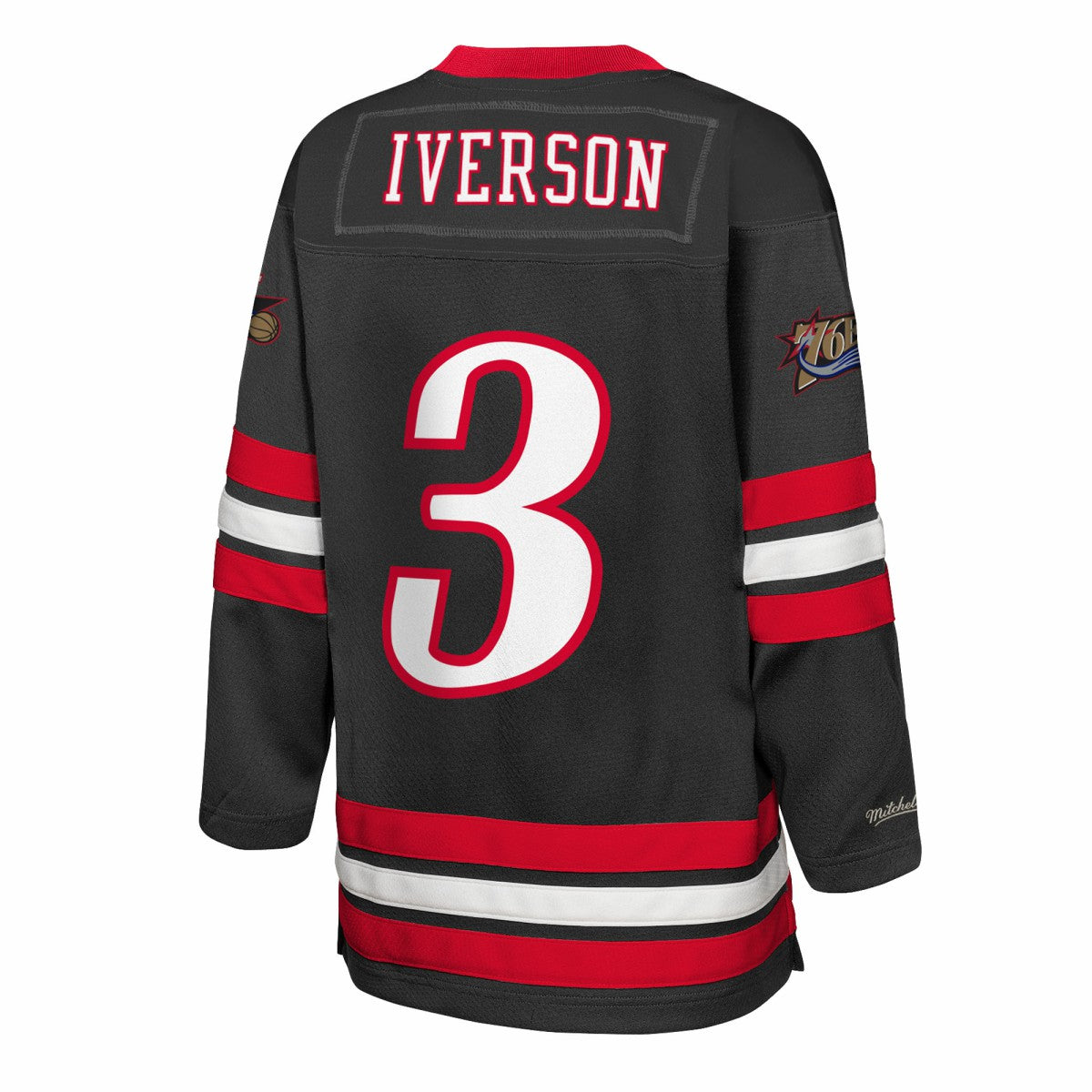 Allen Iverson Philadelphia 76ers Youth Maxxed Out 2.0 Fashion Hockey Jersey Black - NBA