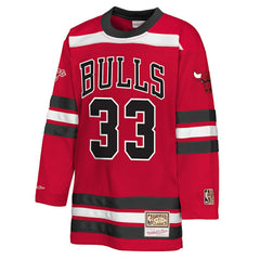Scottie Pippen Chicago Bulls Youth Maxxed Out 2.0 Fashion Hockey Jersey Red - NBA