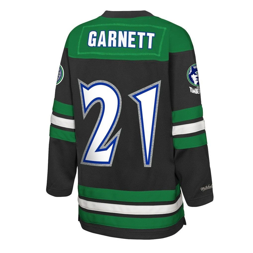 Kevin Garnett Minnesota Timberwolves Youth Maxxed Out 2.0 Fashion Hockey Jersey Black - NBA