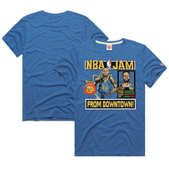 Stephen Curry Golden State Warriors Homage Unisex NBA Jam Tri-Blend T-Shirt Royal - NBA