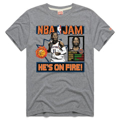 Jalen Brunson New York Knicks Homage Unisex NBA Jam Tri-Blend T-Shirt Gray - NBA