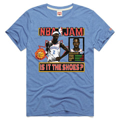 Shai Gilgeous-Alexander Oklahoma City Thunder Homage Unisex NBA Jam Tri-Blend T-Shirt Light Blue - NBA