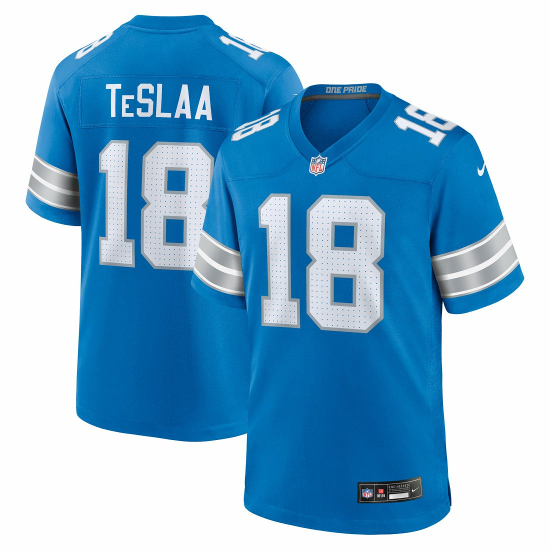 Isaac TeSlaa Detroit Lions Game Player Jersey Blue | Nike for Sale