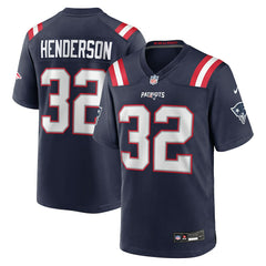 TreVeyon Henderson New England Patriots 2025 NFL Draft Game Jersey Navy | Nike for Sale