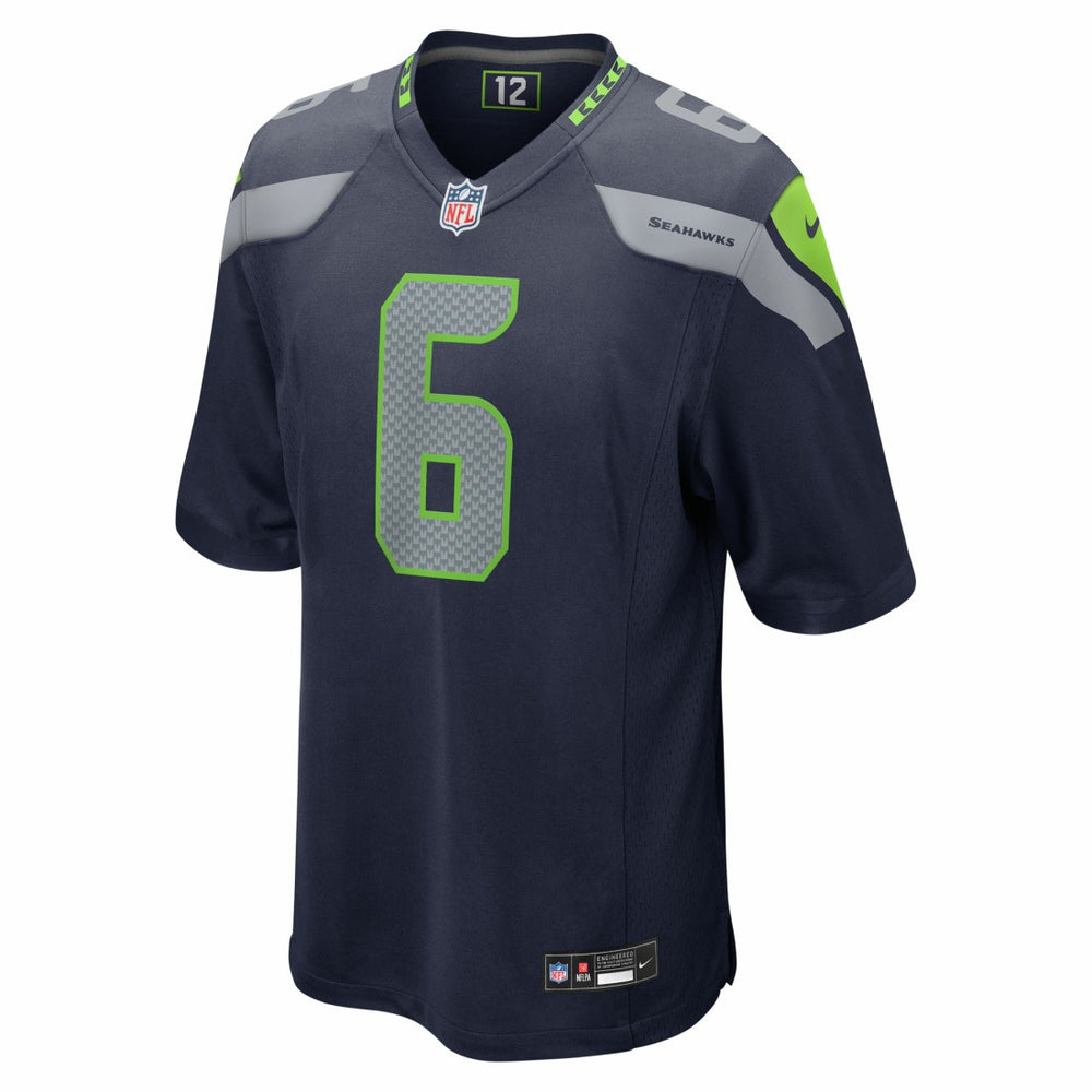Jalen Milroe Seattle Seahawks 2025 NFL Draft Game Jersey College Navy | Nike for Sale