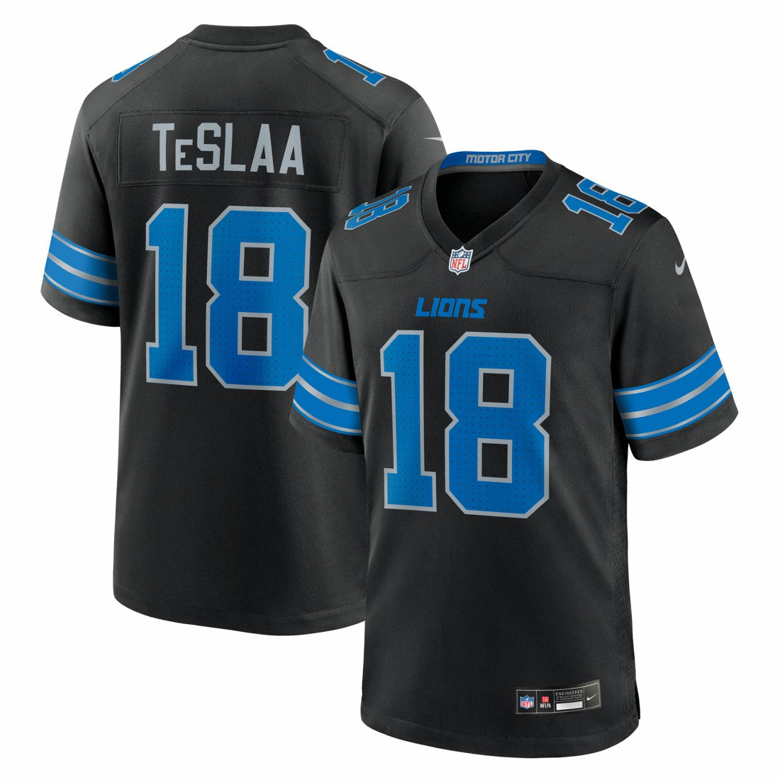 Isaac TeSlaa Detroit Lions Alternate Game Player Jersey Black | Nike for Sale
