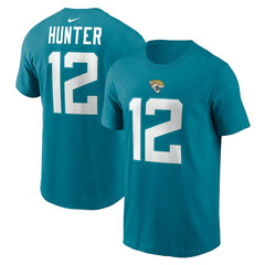 Travis Hunter Jacksonville Jaguars Name & Number T-Shirt Teal | Nike for Sale