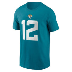 Travis Hunter Jacksonville Jaguars Name & Number T-Shirt Teal | Nike for Sale