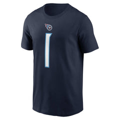 Cameron Ward Tennessee Titans Name & Number T-Shirt Navy | Nike for Sale