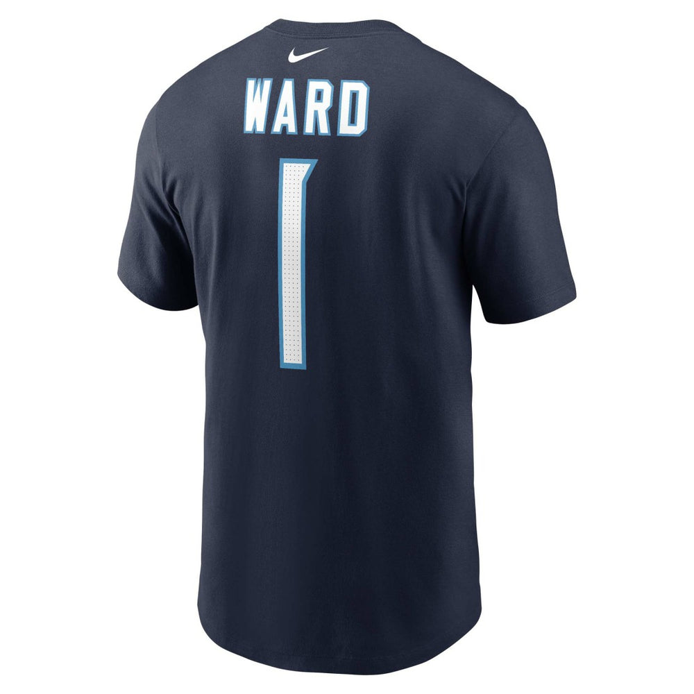 Cameron Ward Tennessee Titans Name & Number T-Shirt Navy | Nike for Sale