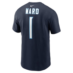 Cameron Ward Tennessee Titans Name & Number T-Shirt Navy | Nike for Sale