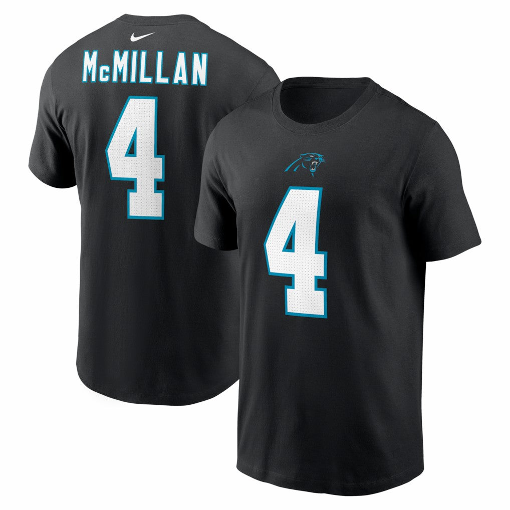 Tetairoa McMillan Carolina Panthers Name & Number T-Shirt Black | Nike for Sale