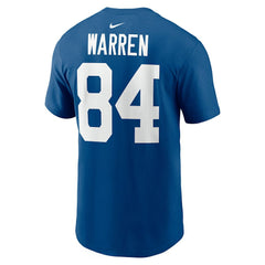 Tyler Warren Indianapolis Colts Name & Number T-Shirt Royal | Nike for Sale