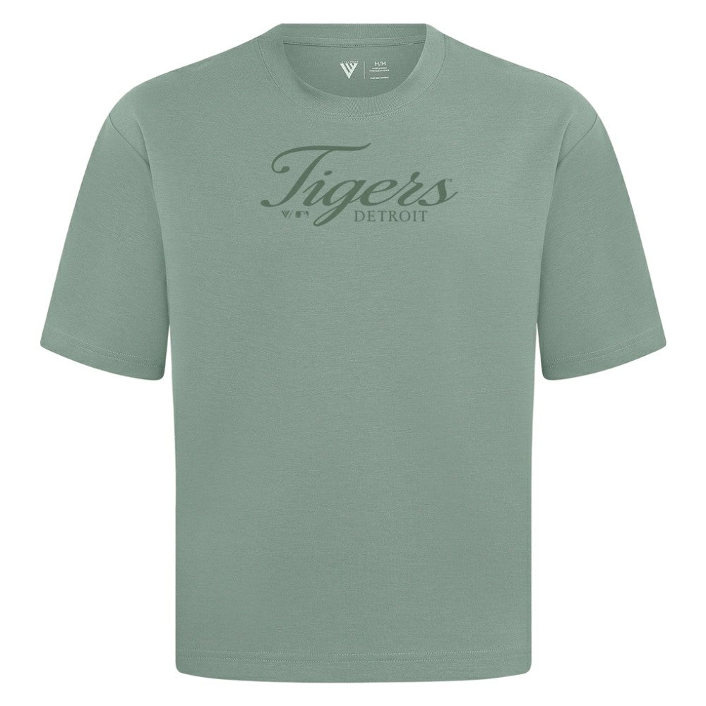 Detroit Tigers Levelwear Ethereal Oversized Luxe Signature Knit T-Shirt - MLB