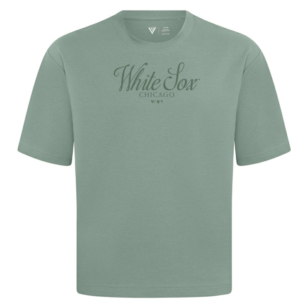 Chicago White Sox Levelwear Ethereal Oversized Luxe Signature Knit T-Shirt - MLB