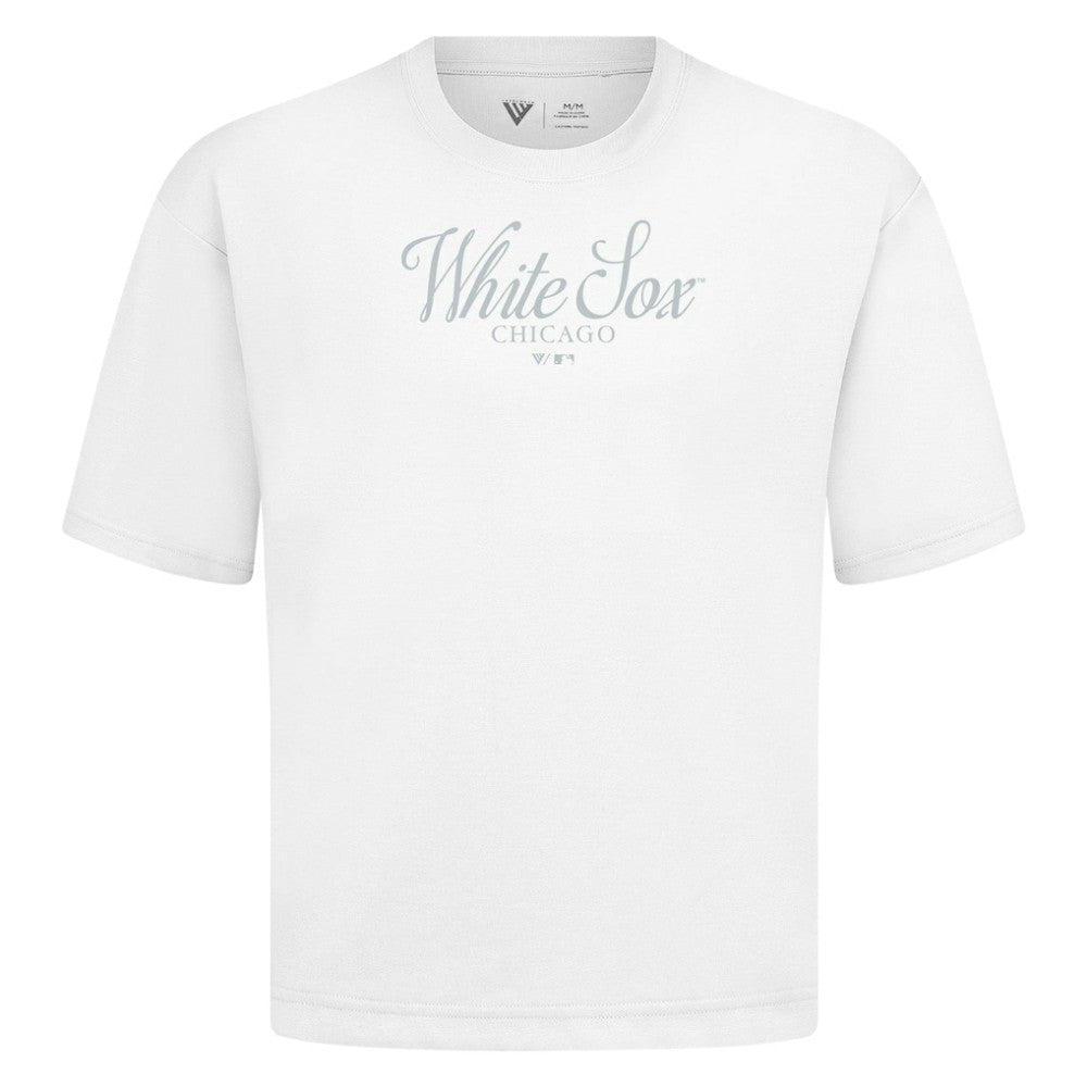 Chicago White Sox Levelwear Ethereal Oversized Luxe Signature Knit T-Shirt - MLB