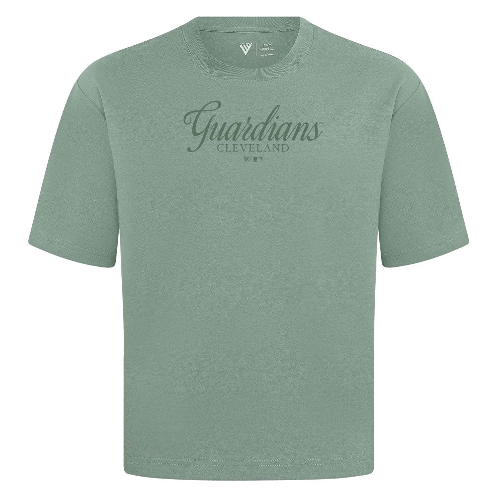 Cleveland Guardians Levelwear Ethereal Oversized Luxe Signature Knit T-Shirt - MLB