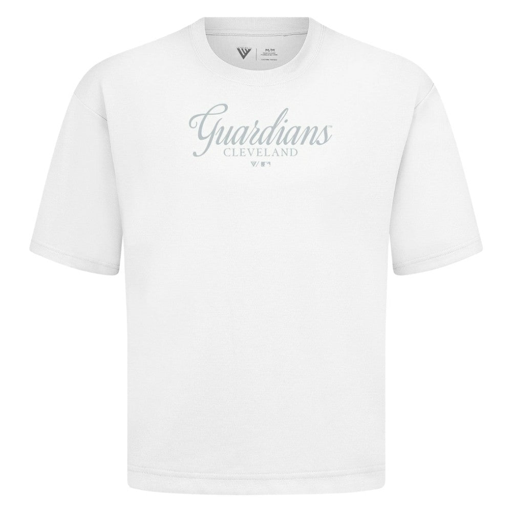 Cleveland Guardians Levelwear Ethereal Oversized Luxe Signature Knit T-Shirt - MLB
