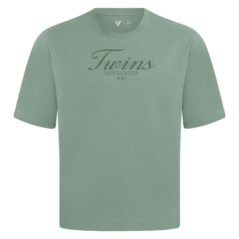 Minnesota Twins Levelwear Ethereal Oversized Luxe Signature Knit T-Shirt - MLB