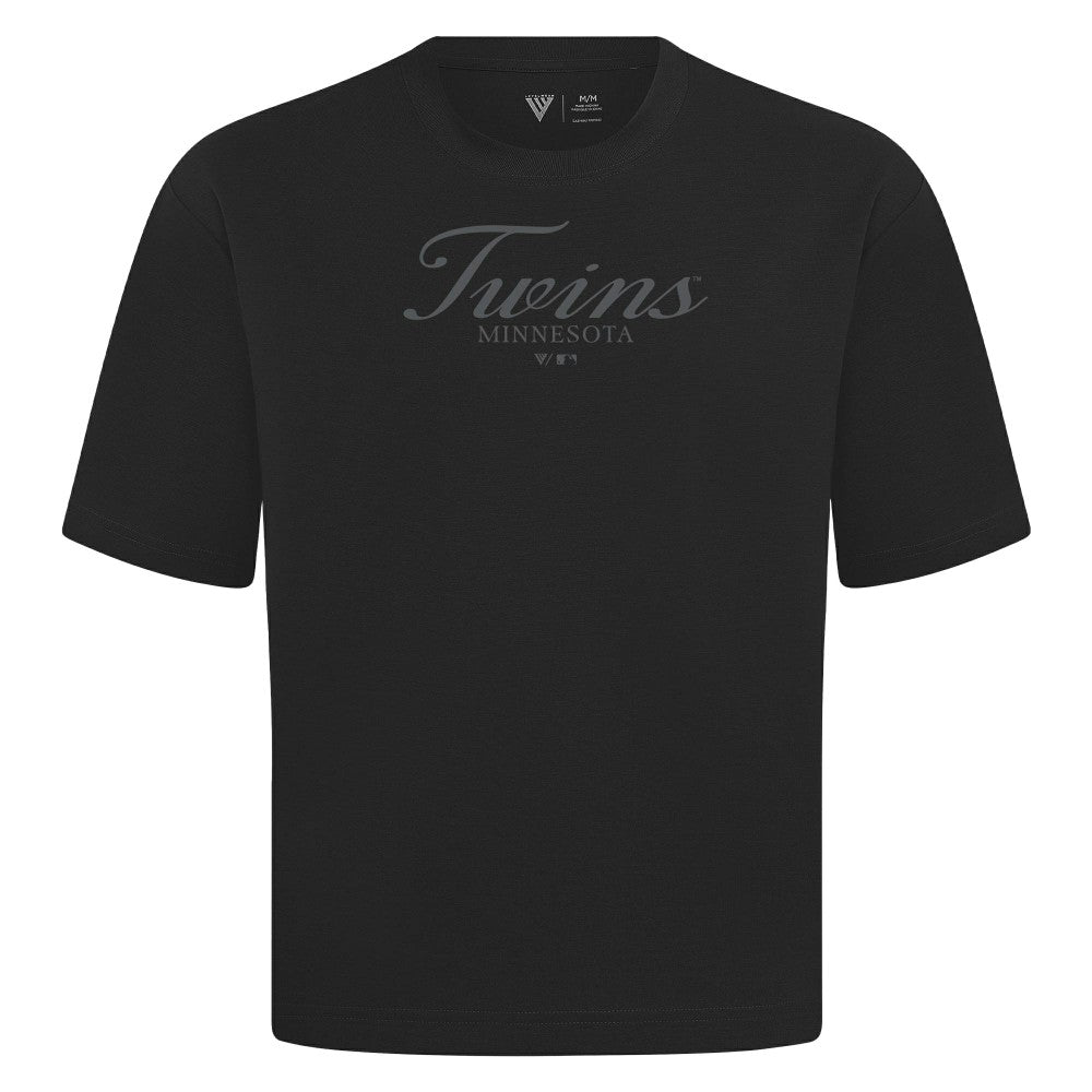 Minnesota Twins Levelwear Ethereal Oversized Luxe Signature Knit T-Shirt - MLB