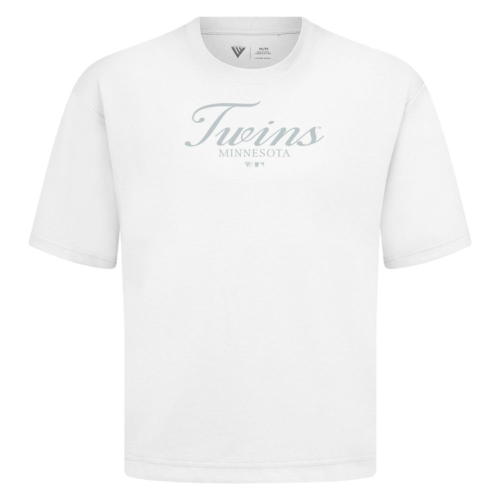 Minnesota Twins Levelwear Ethereal Oversized Luxe Signature Knit T-Shirt - MLB