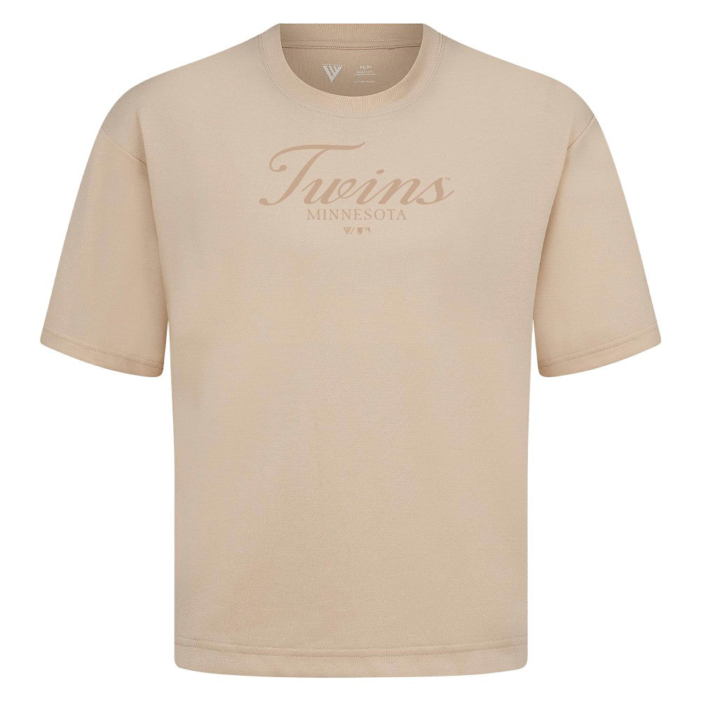 Minnesota Twins Levelwear Ethereal Oversized Luxe Signature Knit T-Shirt - MLB