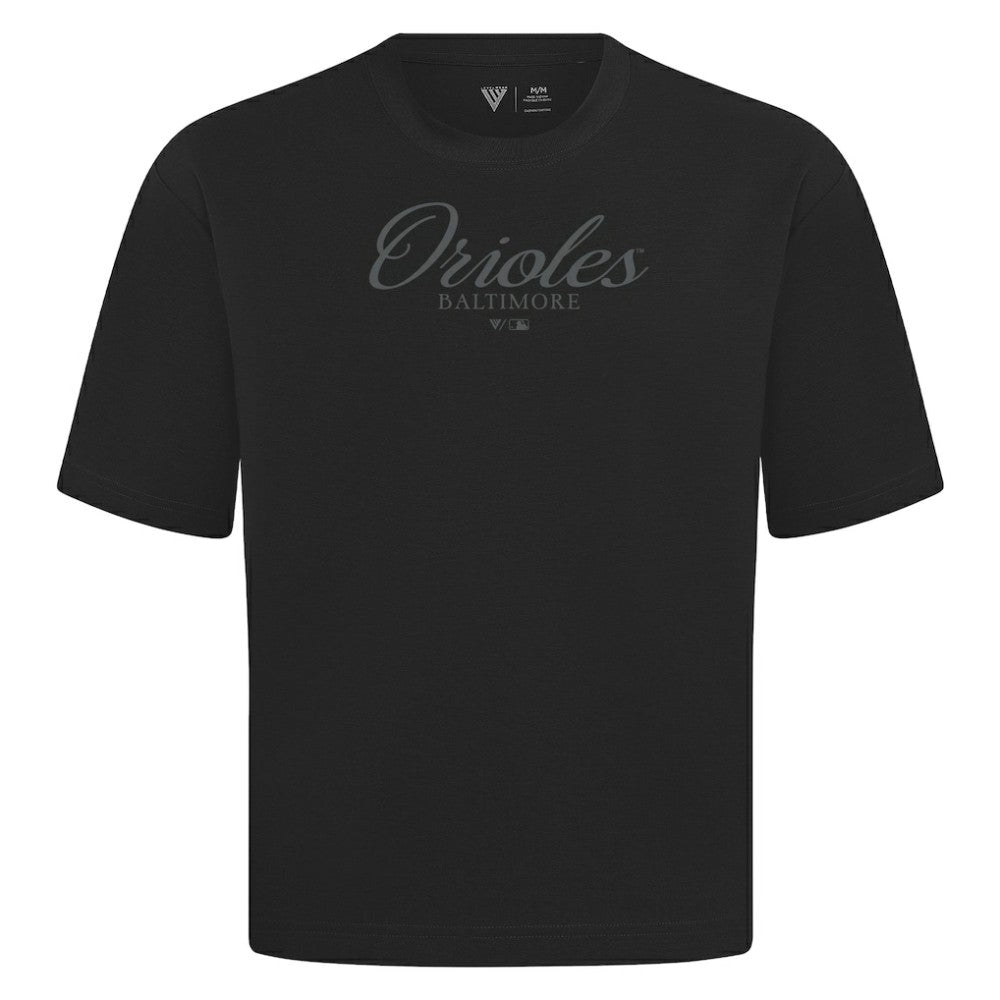 Baltimore Orioles Levelwear Ethereal Oversized Luxe Signature Knit T-Shirt - MLB