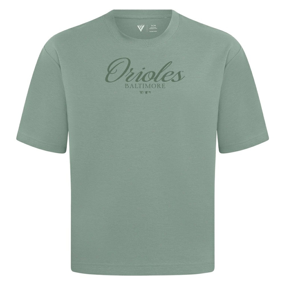 Baltimore Orioles Levelwear Ethereal Oversized Luxe Signature Knit T-Shirt - MLB