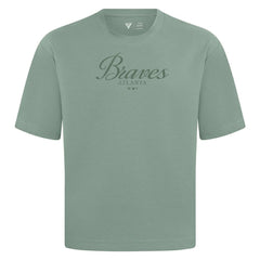 Atlanta Braves Levelwear Ethereal Oversized Luxe Signature Knit T-Shirt - MLB