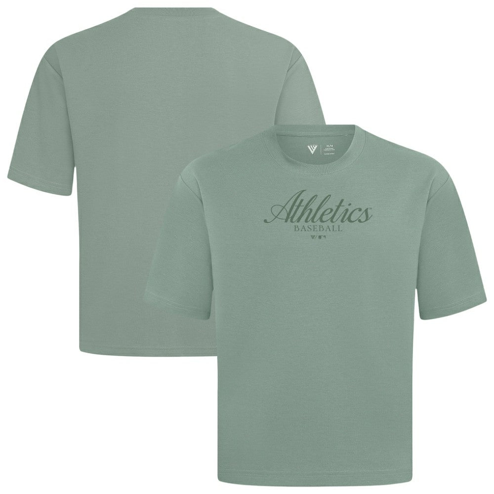 Athletics Levelwear Ethereal Oversized Luxe Signature Knit T-Shirt - MLB
