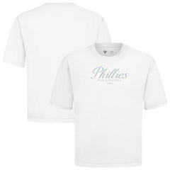 Philadelphia Phillies Levelwear Ethereal Oversized Luxe Signature Knit T-Shirt - MLB