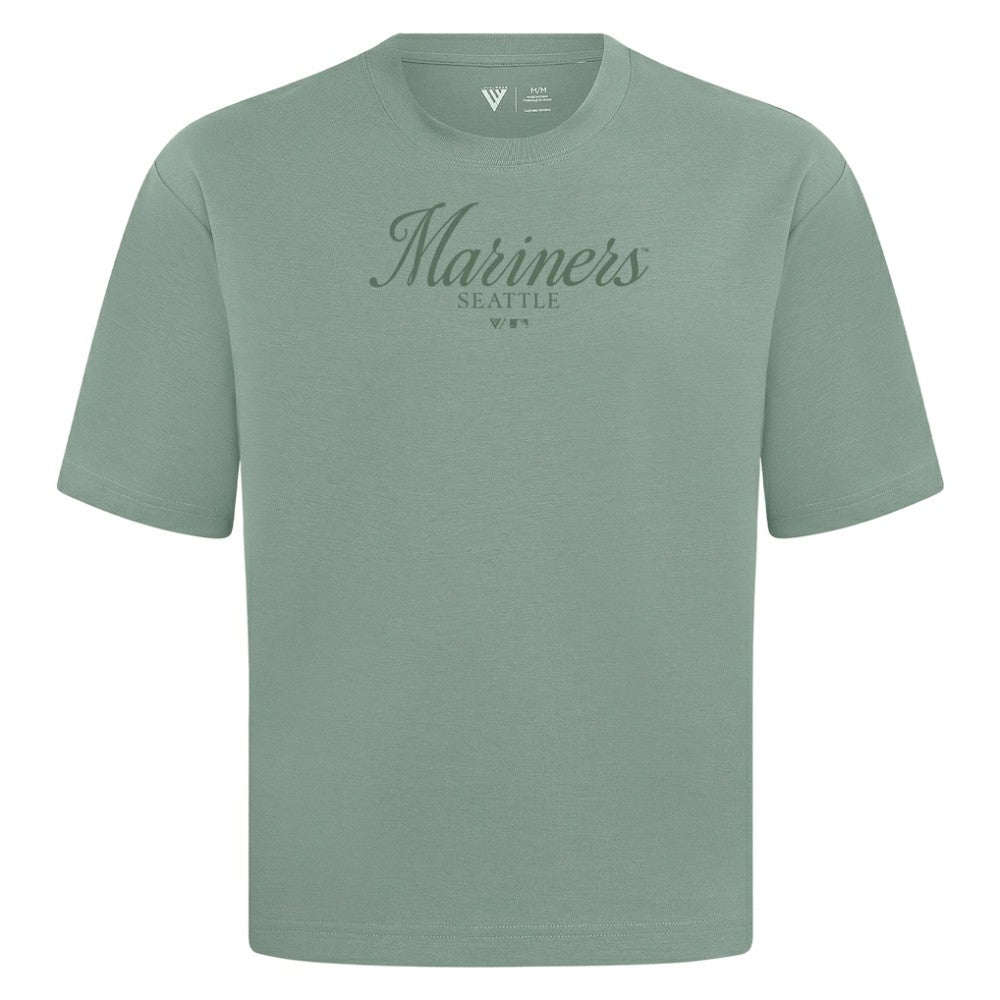 Seattle Mariners Levelwear Ethereal Oversized Luxe Signature Knit T-Shirt - MLB