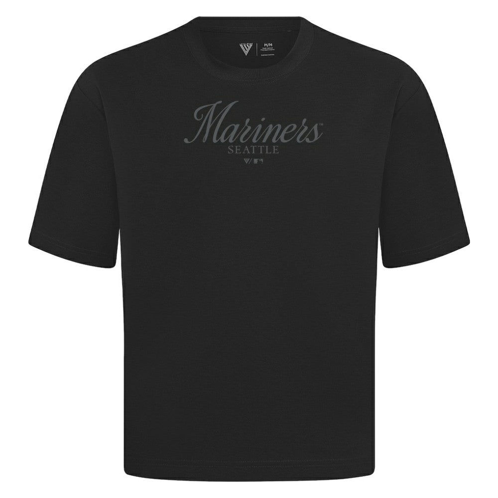 Seattle Mariners Levelwear Ethereal Oversized Luxe Signature Knit T-Shirt - MLB