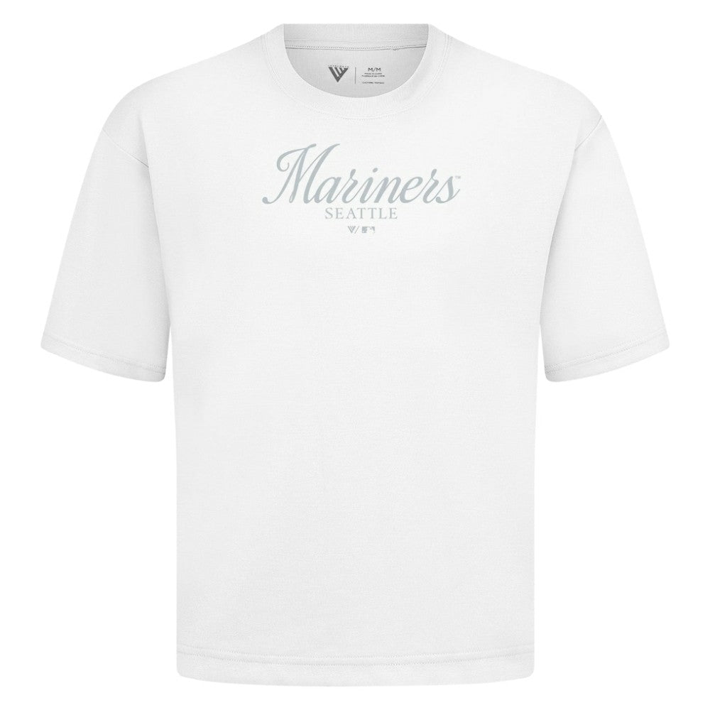 Seattle Mariners Levelwear Ethereal Oversized Luxe Signature Knit T-Shirt - MLB