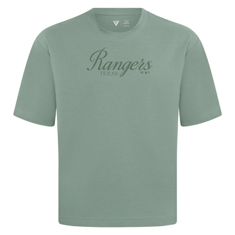 Texas Rangers Levelwear Ethereal Oversized Luxe Signature Knit T-Shirt - MLB