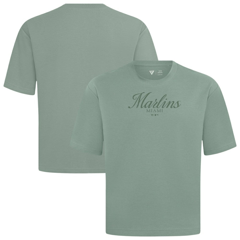Miami Marlins Levelwear Ethereal Oversized Luxe Signature Knit T-Shirt - MLB