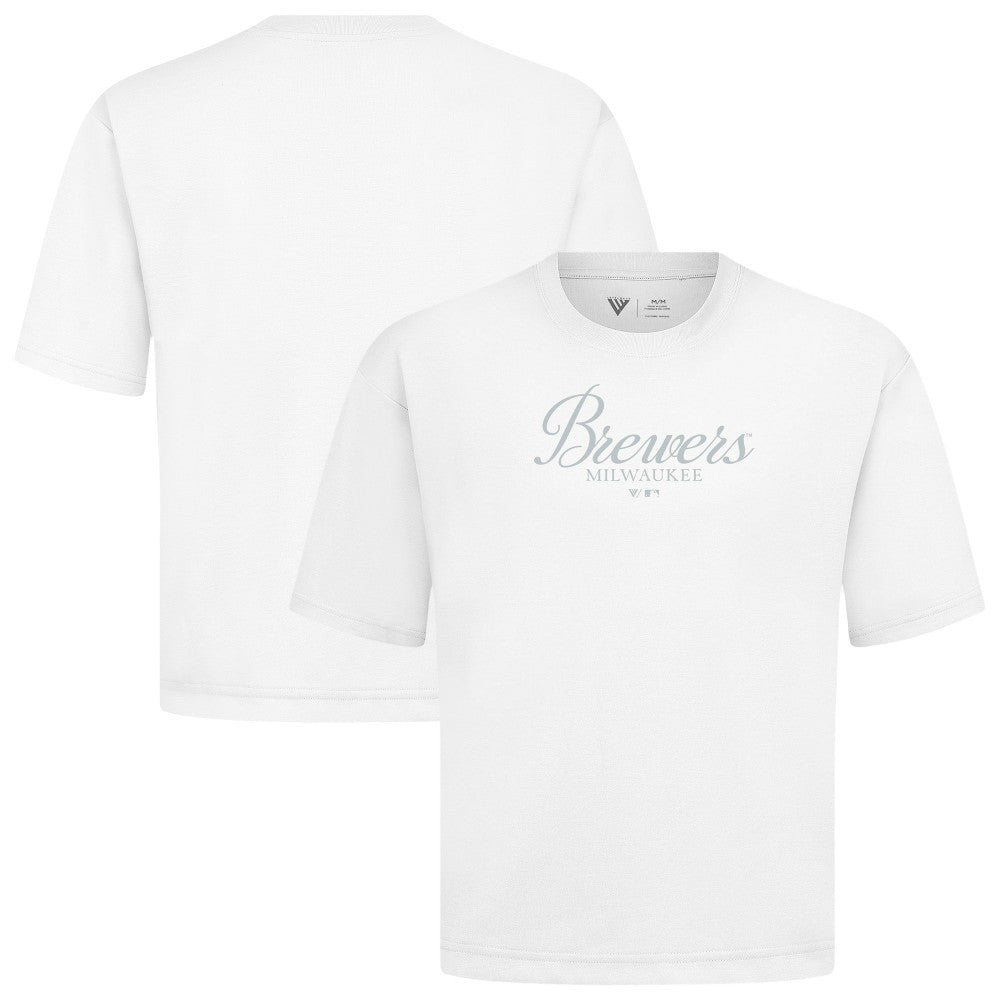 Milwaukee Brewers Levelwear Ethereal Oversized Luxe Signature Knit T-Shirt - MLB